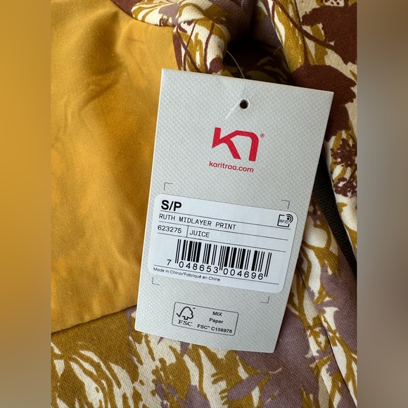 Kari Traa Ruth Midlayer Print Half Zip Sweatshirt - Picture 3 of 7